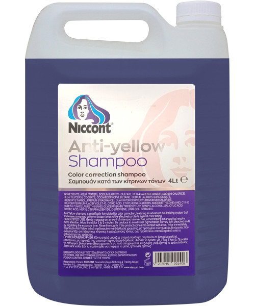 NICCONT ANTI-YELLOW SHAMPOO 4Lt