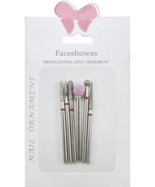 MANICURE NAIL BITS ΚΙΤ No6 6 τμχ