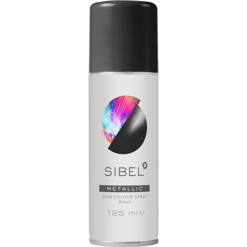 HAIR COLOR SPRAY METALLIC BLACK 125ml