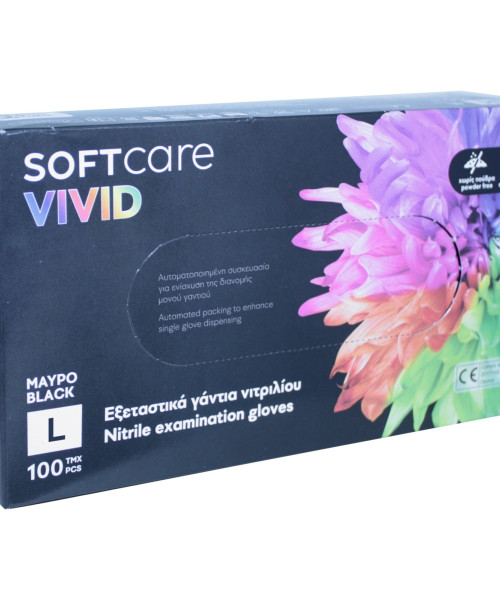 SOFT CARE ΓΑΝΤΙΑ ΝΙΤΡΙΛΙΟΥ ΜΑΥΡΑ ΧΩΡΙΣ ΠΟΥΔΡΑ LARGE  100τμχ