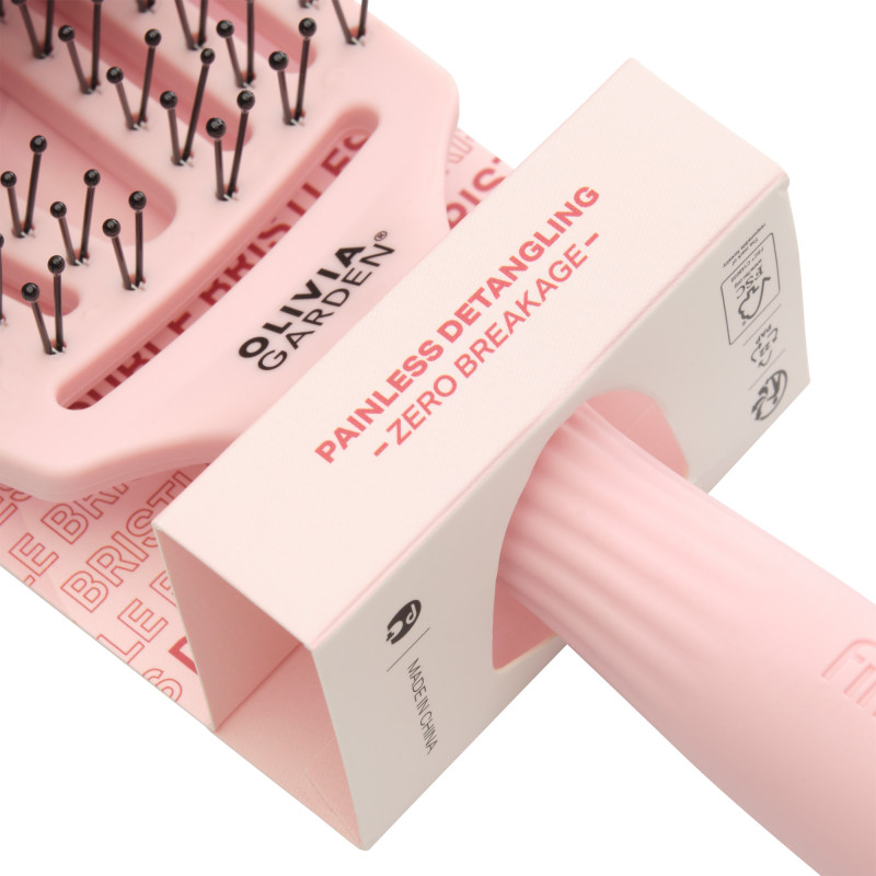 FINGER BRUSH DOUBLE BRISTLES PASTEL PINK MEDIUM
