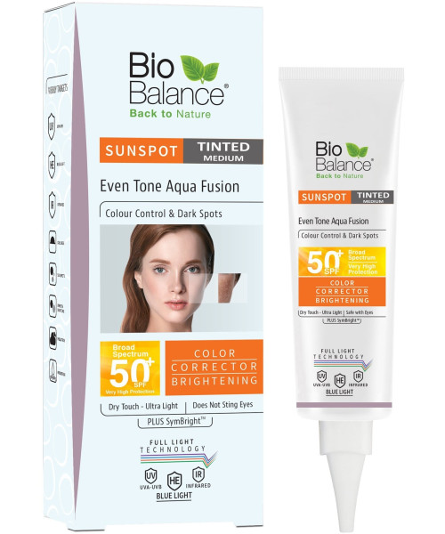 BIOBALANCE SUNSPOT TINTED MEDIUM MATTIFYING FACE SPF50+ 40ml