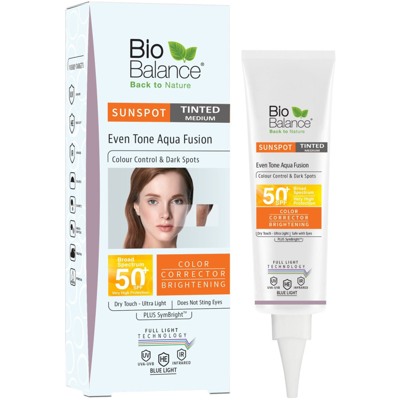 BIOBALANCE SUNSPOT TINTED MEDIUM MATTIFYING FACE SPF50+ 40ml