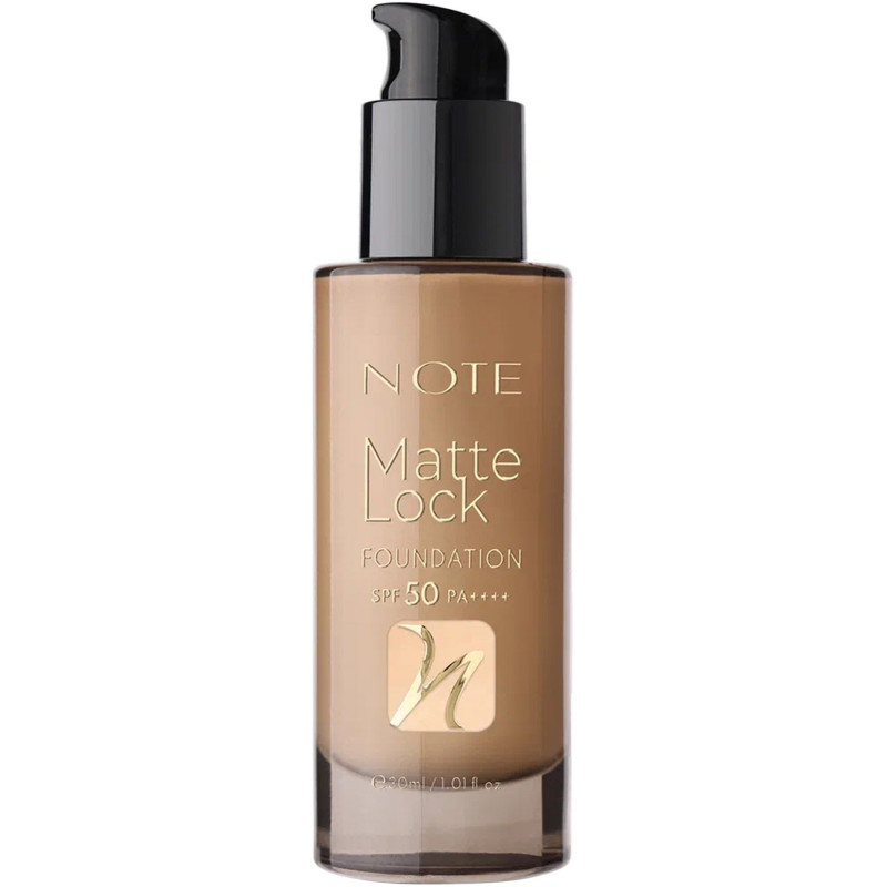 NOTE MATTE LOCK FOUNDATION No100 VELVET BEIGE SPF50 30ml