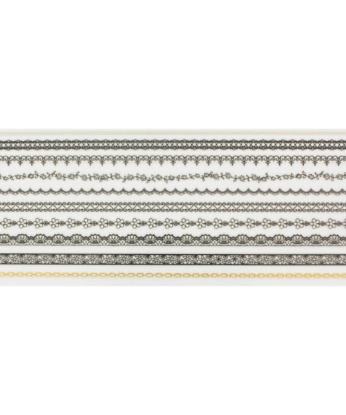 96448 SHINY NAIL APPLIQUE - PRINCESS LACE BLACK