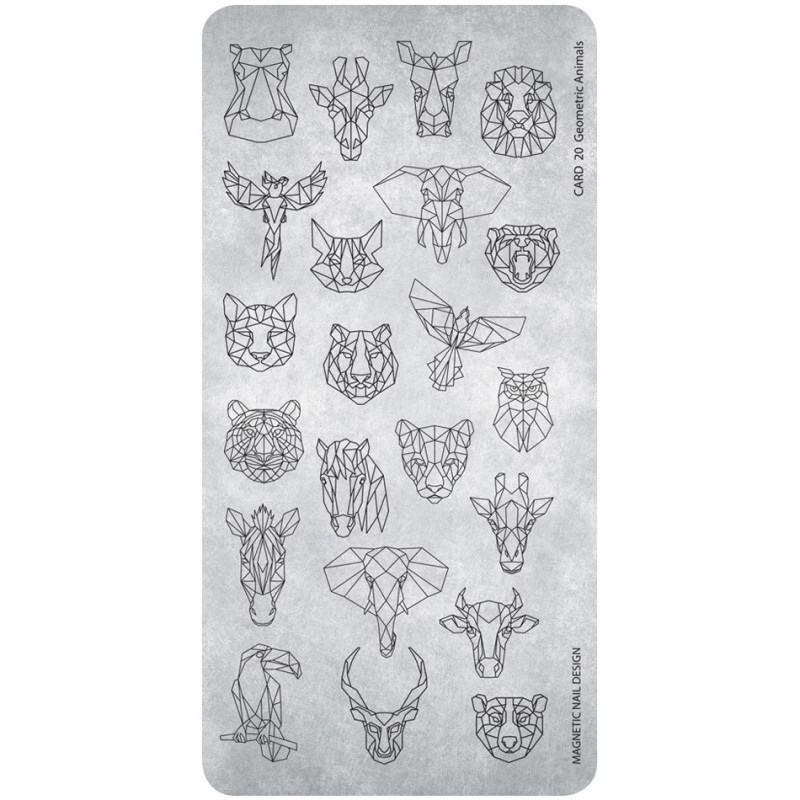 118623 STAMPING PLATE GEOMETRIC ANIMALS No20