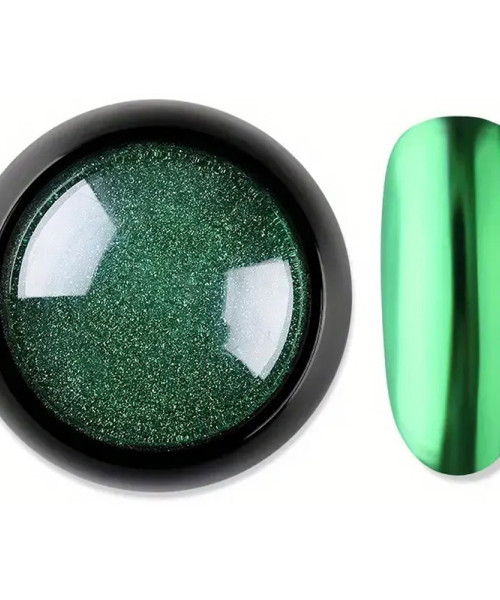 BSL-18 DAFNIS GLOBAL CHROME NAIL POWDER CREAM GREEN