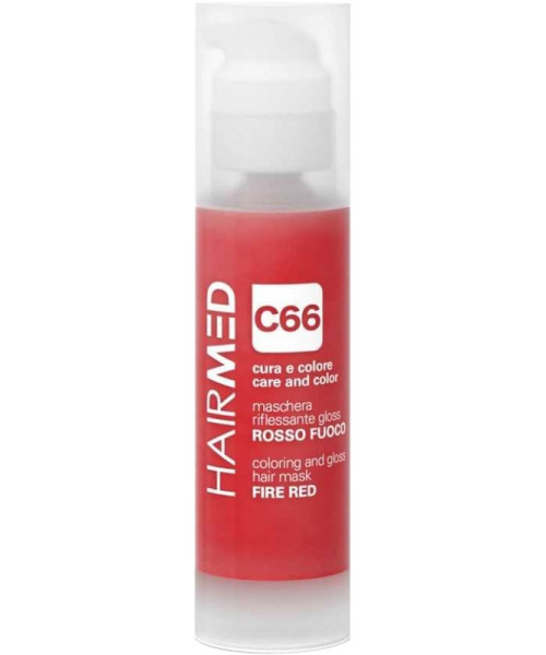 HAIRMED C66 FIRE RED COLORING & GLOSS HAIR MASK 150ml