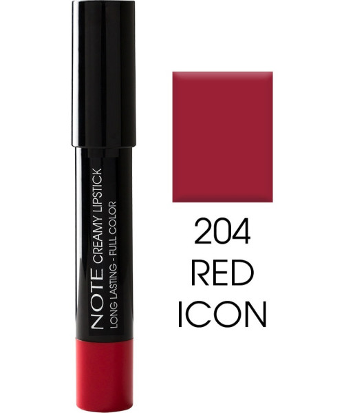 NOTE CREAMY LIPSTICK PENCIL No204 RED ICON 2.8g