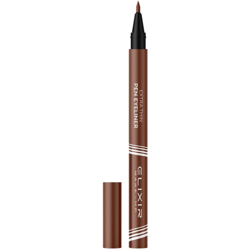 ELIXIR EXTRA THIN PEN EYELINER Νο002 BROWN CAFE