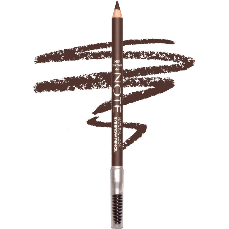 NOTE NATURAL LOOK EYEBROW PENCIL No4 DEEP BROWN 1.08g