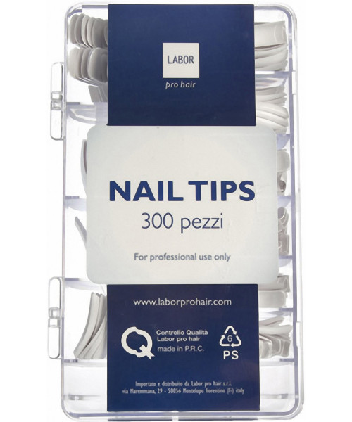 NAIL TIPS SQUARE NATURAL 300τμχ