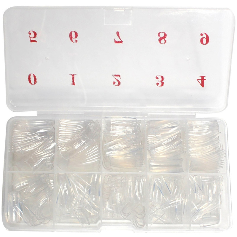 NAIL TIPS CLEAR BOX 500pcs
