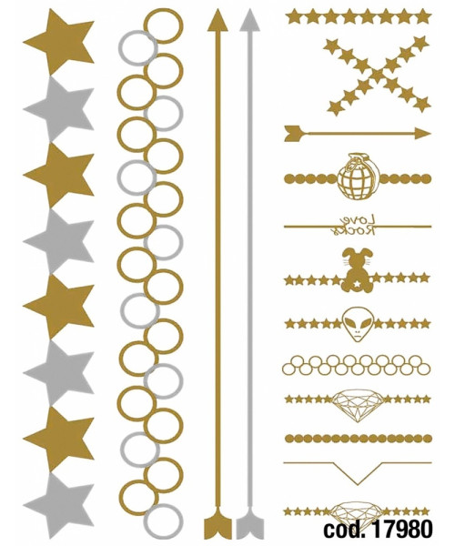 17980 TEMPORARY TATTOOS JEWELRY INSPIRED