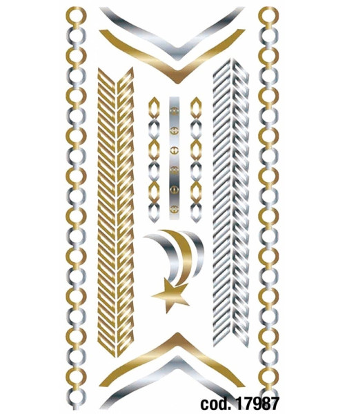 17987 TEMPORARY TATTOOS JEWELRY INSPIRED