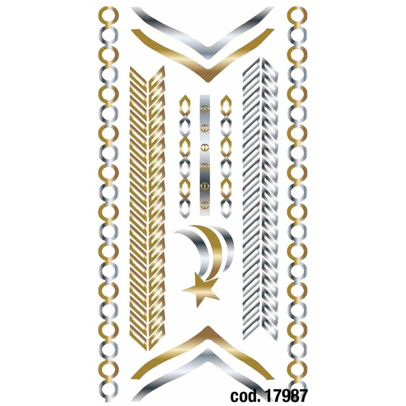 17987 TEMPORARY TATTOOS JEWELRY INSPIRED