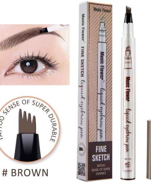 LIQUID EYEBROW WATERPROOF PEN BROWN 1ml
