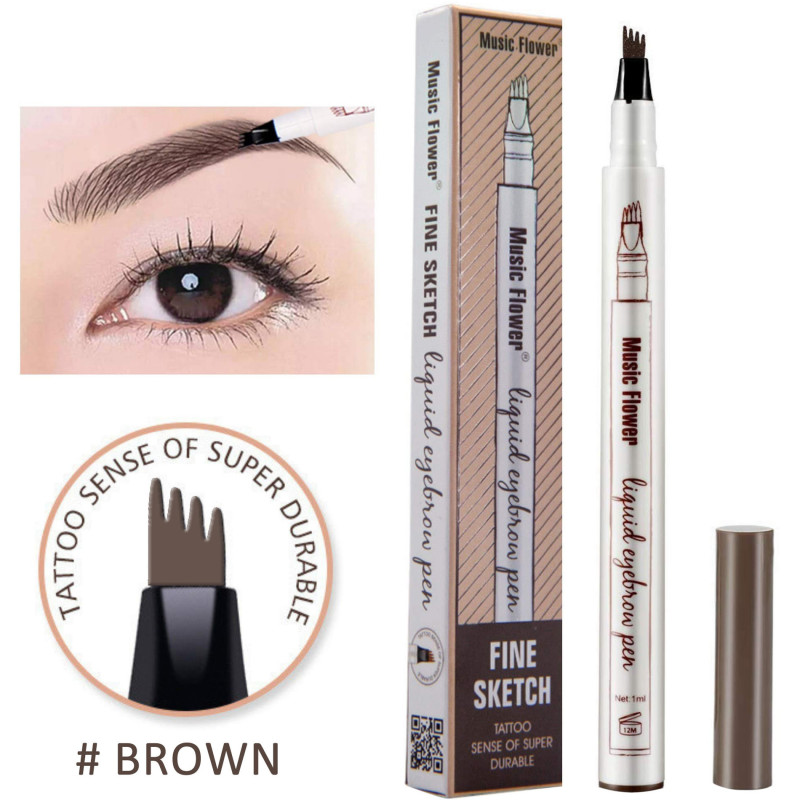 LIQUID EYEBROW WATERPROOF PEN BROWN 1ml