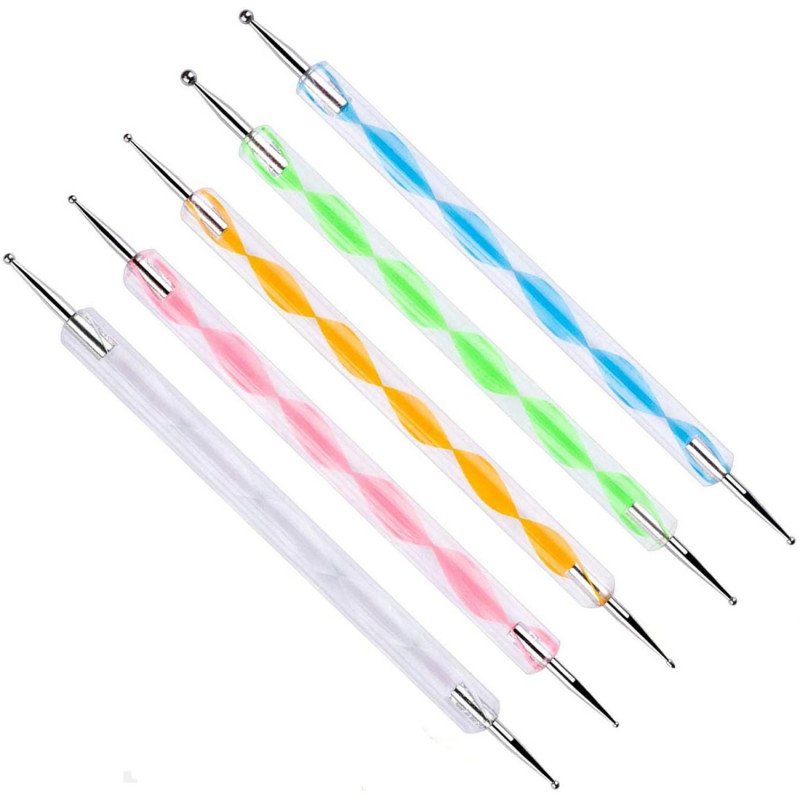 NAIL DOTTING TOOL EΡΓΑΛΕΙΑ ΣΧΕΔΙΑΣΜΟΥ ΜΑΝΙΚΙΟΥΡ 5τμχ