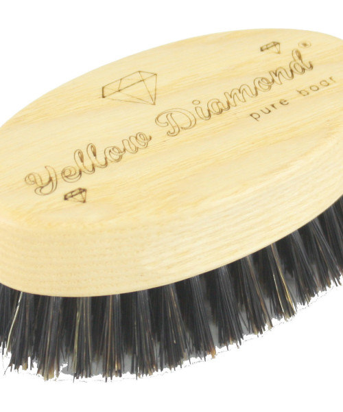YELLOW DIAMOND BEARD BRUSH PURE BOAR