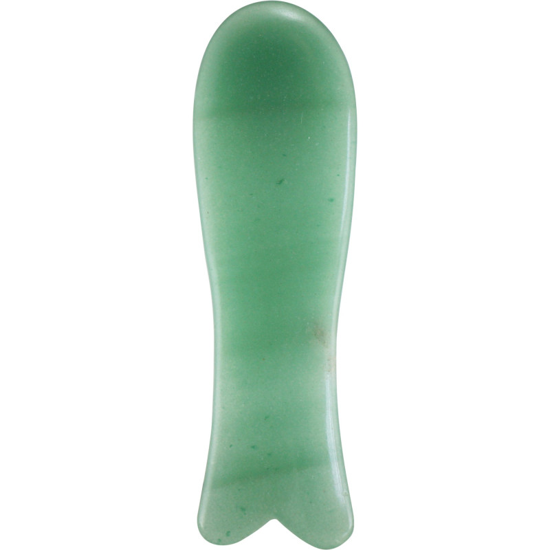 GUA-SHA ΕΡΓΑΛΕΙΟ MASSAGE ΜΕ ΠΕΤΡΑ ΝΕΦΡΙΤΗ (fish shape)