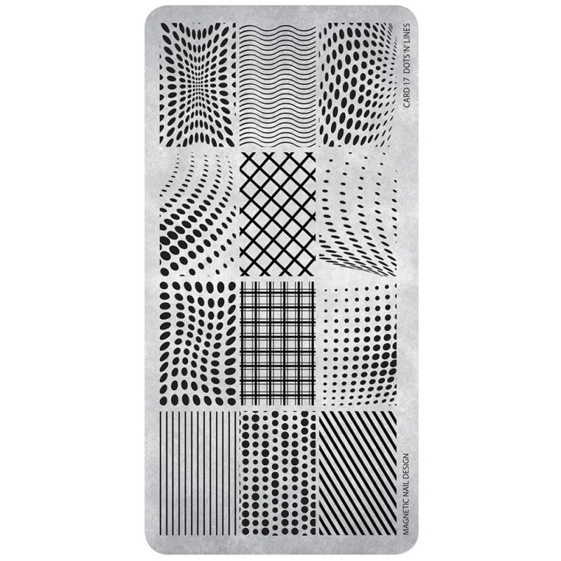 118620 STAMPING PLATE DOTS N LINES No17
