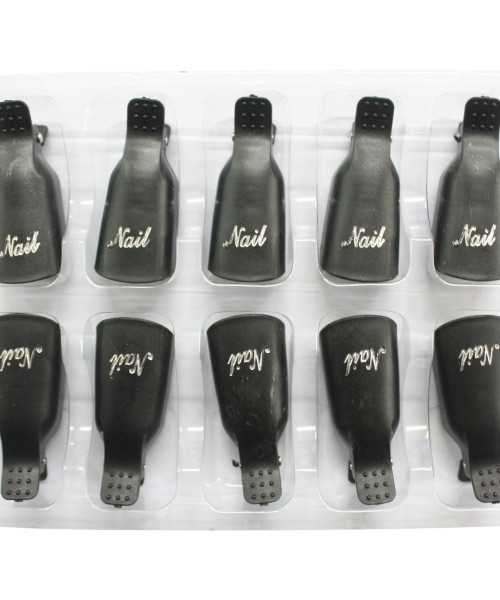 SOAK OFF ΚΛΙΠ ΜΑΥΡΟ 10τμχ