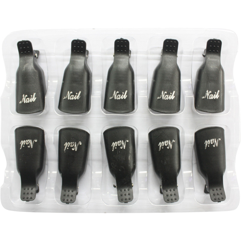 SOAK OFF ΚΛΙΠ ΜΑΥΡΟ 10τμχ