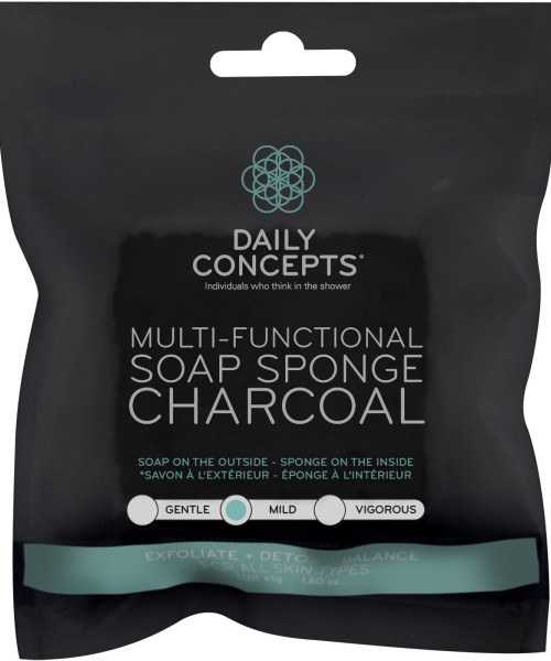 DAILY CONCEPTS MULTIFUNCTIONAL CHARCOAL SOAP SPONGE 45g