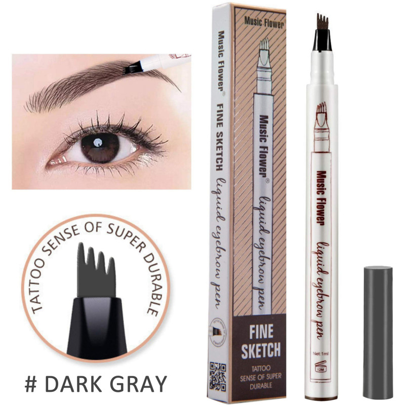 LIQUID EYEBROW WATERPROOF PEN DARK GREY 1ml