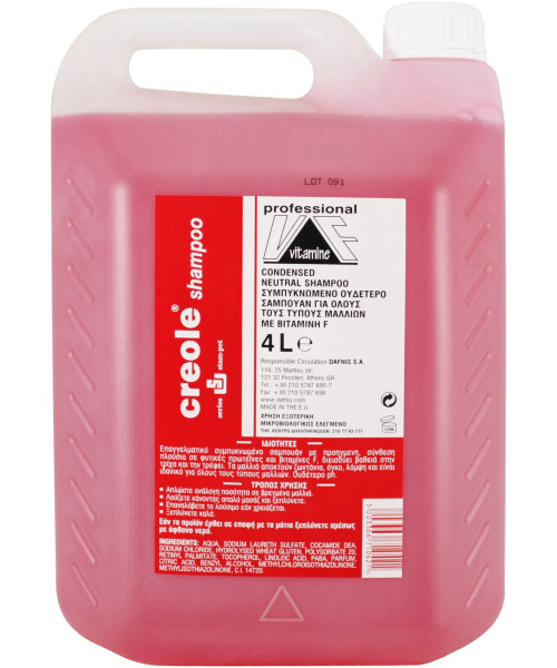 CREOLE SHAMPOO VITAMIN F 4Lt