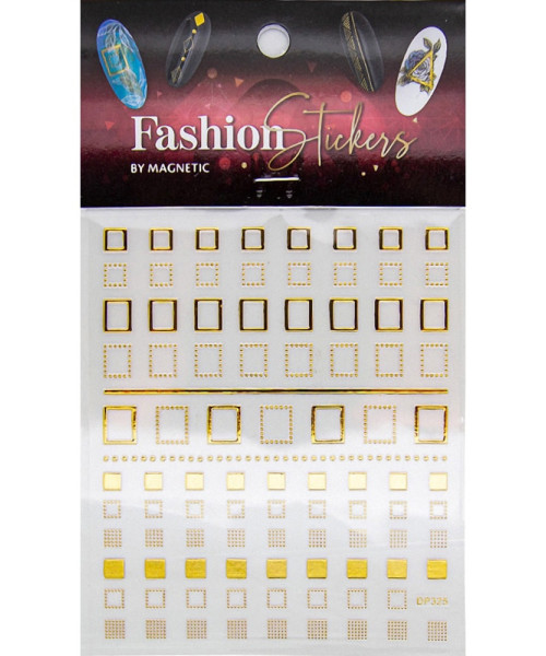 117013 FASHION STICKER SQUARE GOLD