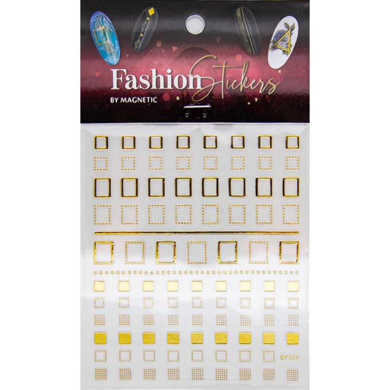 117013 FASHION STICKER SQUARE GOLD