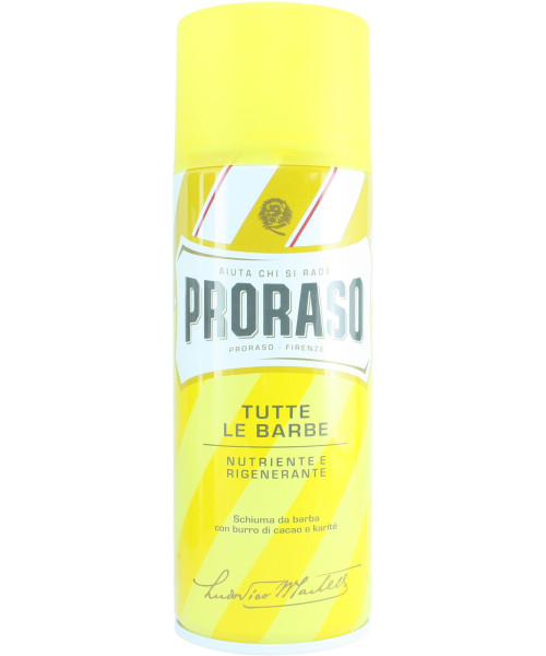 PRORASO SHAVING FOAM ΒΟΥΤΥΡΟ ΚΑΚΑΟ & ΚΑΡΙΤΕ 400ml