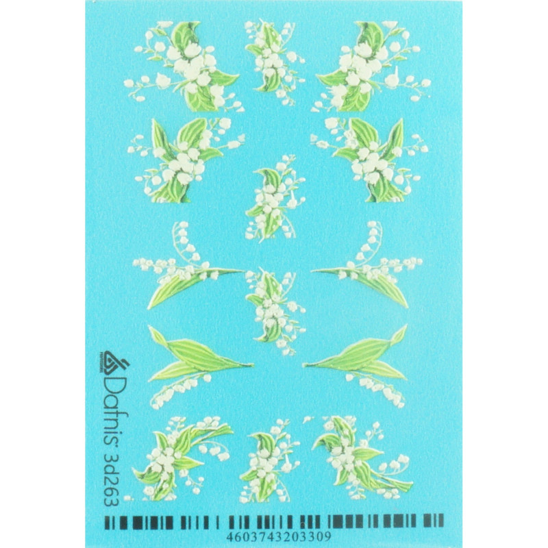 3D263 DECAL NAIL STICKERS 3D VOLUME