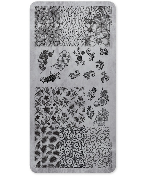 118602 STAMPING PLATE FLORAL No03