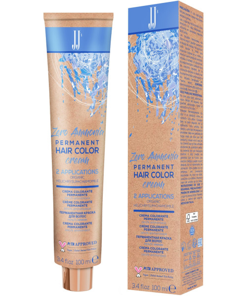 4 ΚΑΣΤΑΝΟ ΜΕΣΑΙΟ JJ‘S ZERO AMMONIA ΒΑΦΗ 100ml