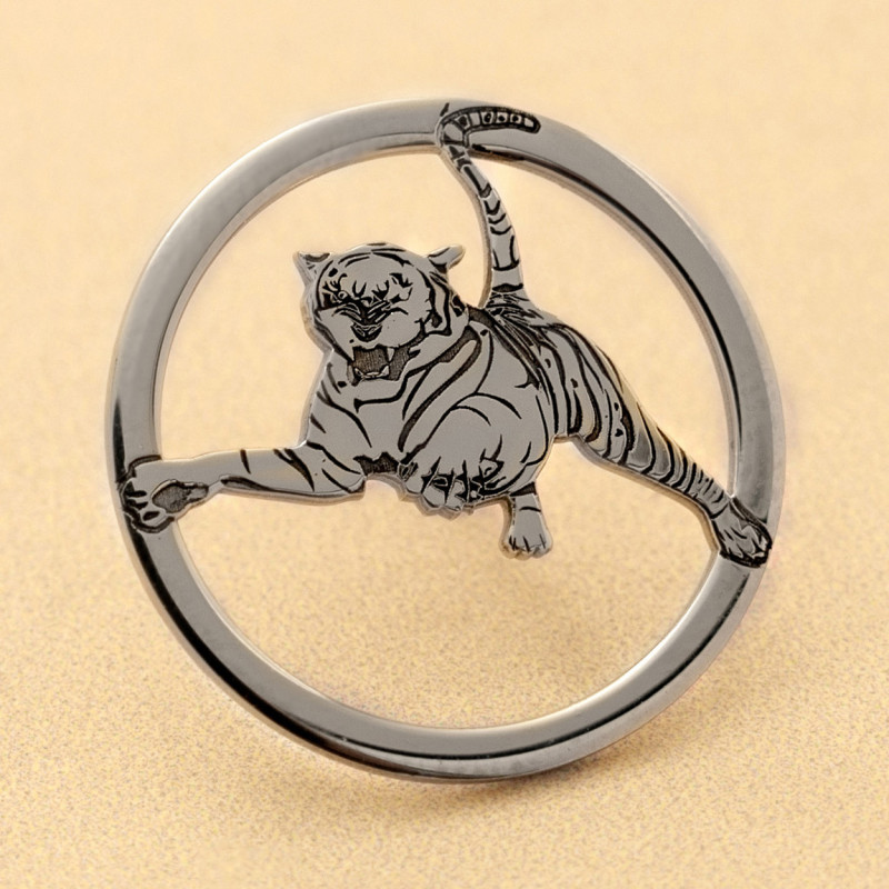 ΚΑΡΦΙΤΣΑ ΠΕΤΟΥ TIGER ΑΣΗΜΙ 925 ΧΕΙΡΟΠΟΙΗΤH