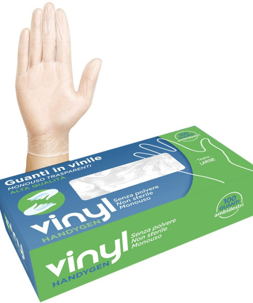 HANDYGEN ΓΑΝΤΙΑ ΒΙΝΥΛΙΟΥ 1 ΧΡΗΣΕΩΣ LARGΕ 50 ζεύγη