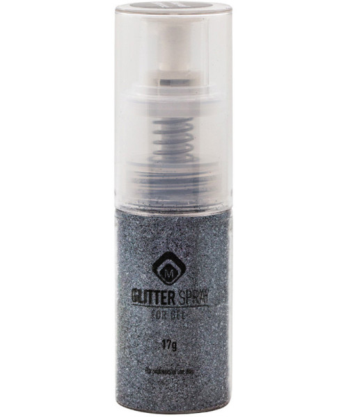 GLITTER SPRAY FOR GEL STEEL GREY 17g