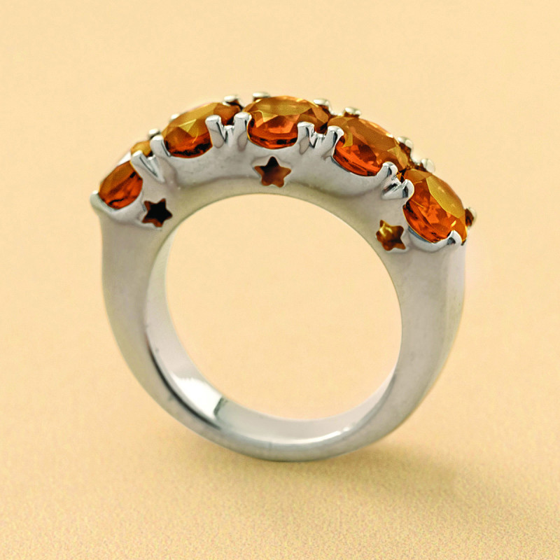 ΔΑΚΤΥΛΙΔΙ ΚΙΤΡΙΝΟ-CITRINE ΓΥΝΑΙΚΕΙΟ ΑΣ.925 ΧΕΙΡΟΠΟΙΗΤΟ