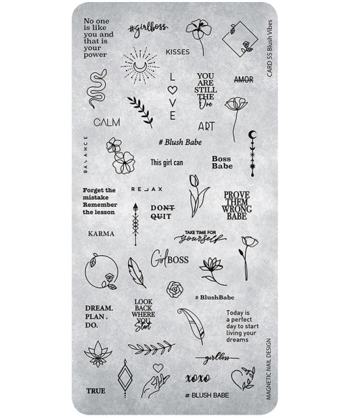 118658 STAMPING PLATE BLUSH VIBES Νο 55