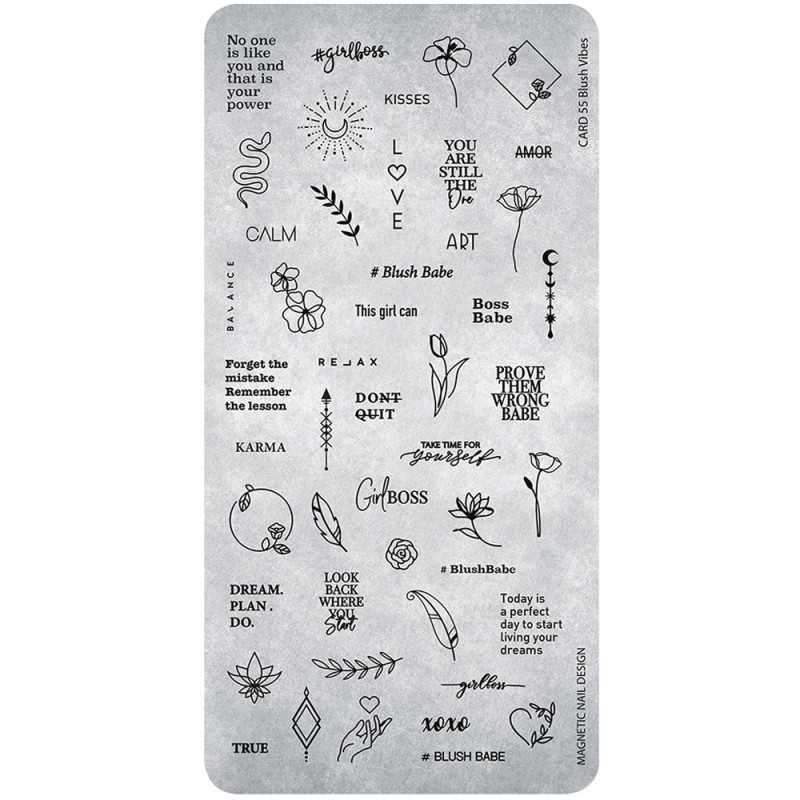 118658 STAMPING PLATE BLUSH VIBES Νο 55
