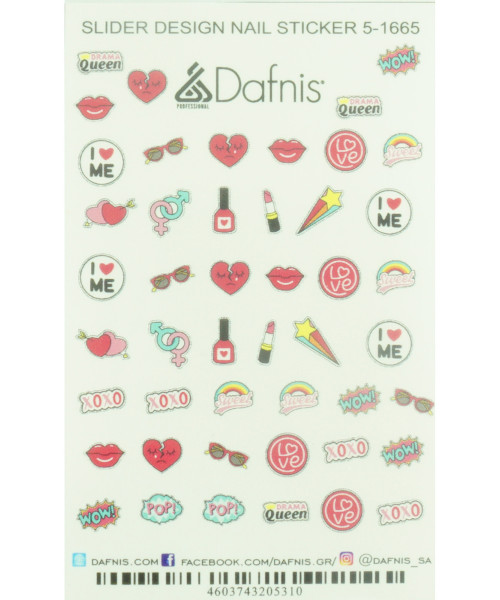 SD5-1665 DECAL NAIL STICKERS COLOR a/b