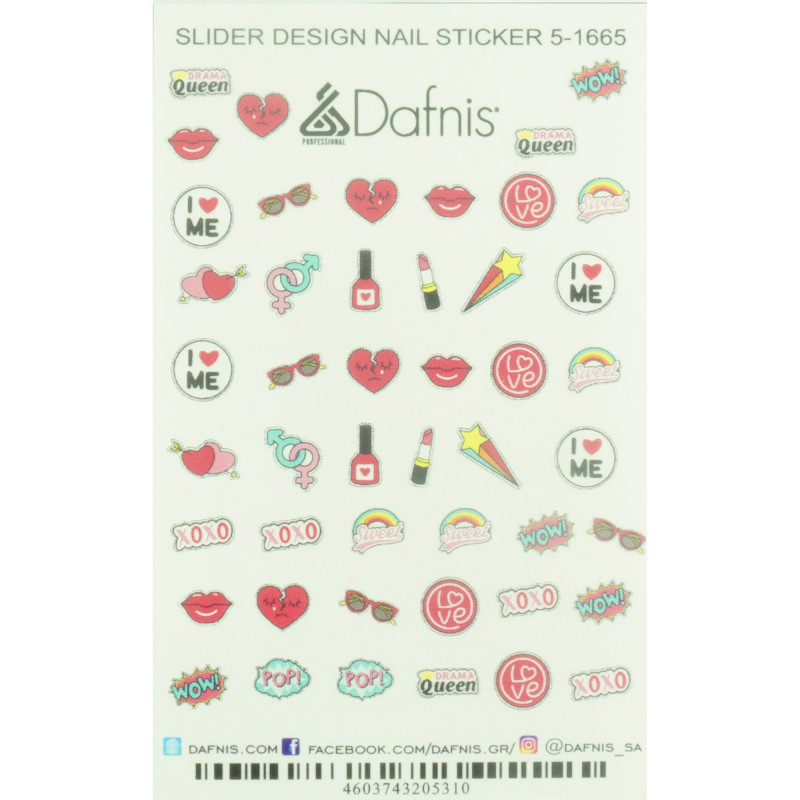 SD5-1665 DECAL NAIL STICKERS COLOR a/b