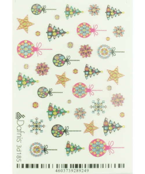 3D185 DECAL NAIL STICKERS 3D VOLUME