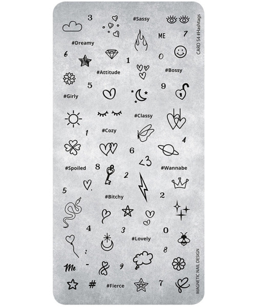 118657 STAMPING PLATE HASHTAGS Νο 54