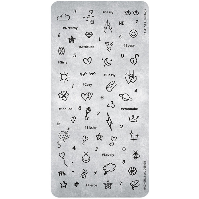 118657 STAMPING PLATE HASHTAGS Νο 54