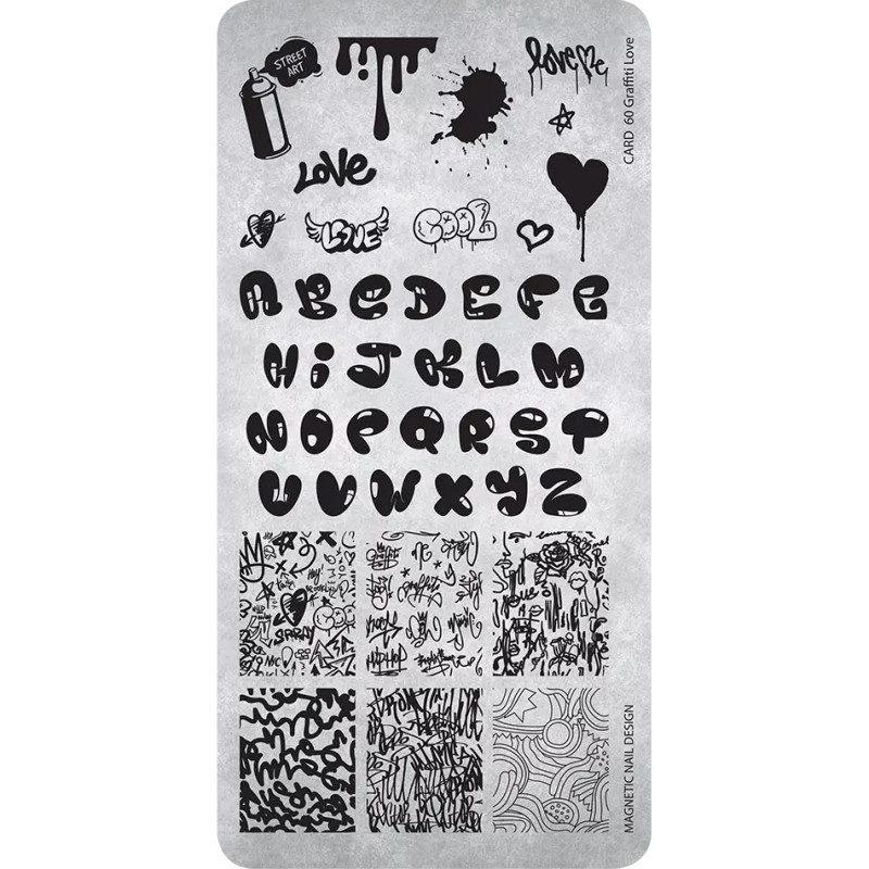 118663 STAMPING PLATE GRAFFITI LOVE No60