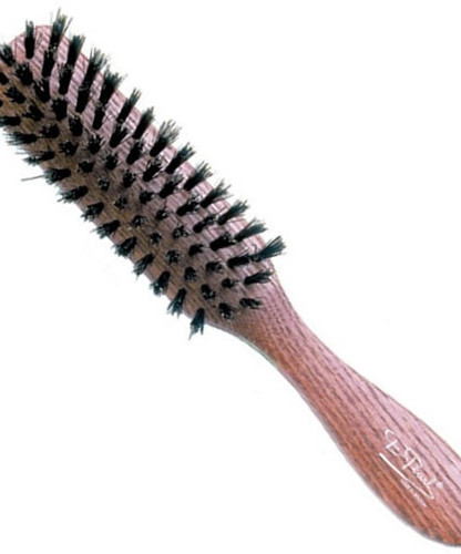 FLAT HAIR BRUSH 5 ROWS NATURAL BEECH WOOD
